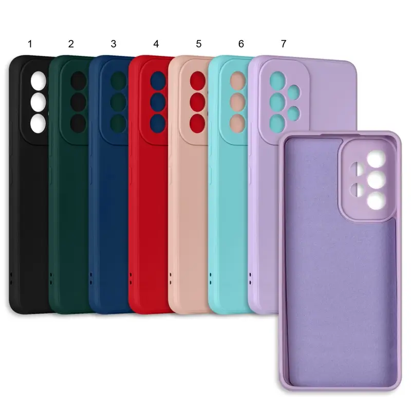 Чехол для Samsung A53 цветной силикон