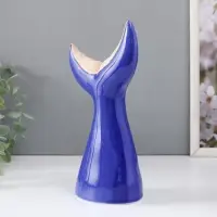 Фигурка керамика &laquo;Большой хвост кита&raquo;, песочно-синий, 13.8&times;8&times;22.6 см