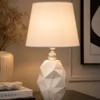 Лампа настольная RISALUX &laquo;Дух&raquo;, Е14, 40 Вт, белая, 20&times;20&times;34 см