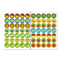 Наклейки - кружочки &laquo;Знакомимся с животными&raquo;, набор 3 шт. по 16 стр.