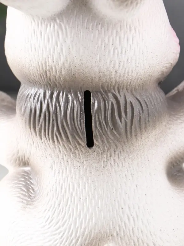 Копилка для денег &laquo;Радостный заяц&raquo;, гипс, серый, 21 см