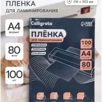 Пленка для ламинирования A4 80 мкм 100 шт., глянцевая, 216&times;303 мм