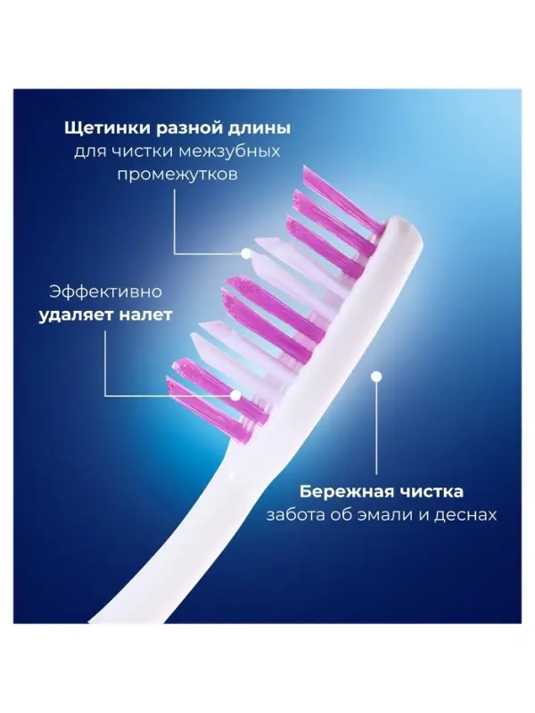 Зубная щётка Rendall Classic, средней жёсткости, микс, 1 шт.
