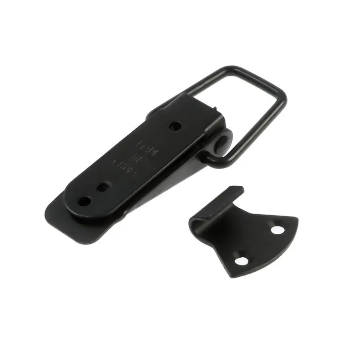 Замок-защелка на ящик, 7.5 см, железный, черный,10 шт.