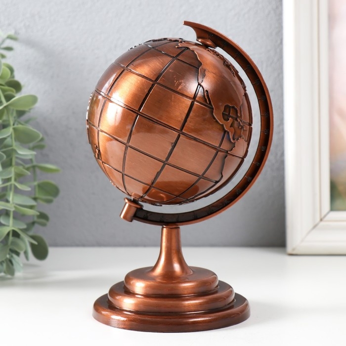 Сувенир металл  Сувенир металл "Глобус" бронза 10,5х11х18,5 см