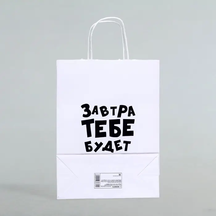 Пакет подарочный «Завтра тебе будет стыдно», 24×10.5×32 см, 1 шт. Пакет подарочный «Завтра тебе будет стыдно», 24×10.5×32 см, 1 шт.