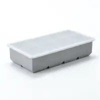 Форма для льда с крышкой &laquo;Заготовка&raquo;, 8 ячеек, 22&times;11.5&times;5 см, силикон, серая