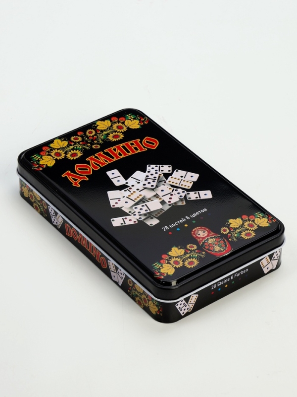 Домино настольная игра Домино настольная игра "Матрешка", кость 4.9 х 2.4 х 0.9 см