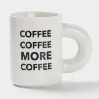Кружка Доляна Coffee more, фарфор, 400 мл, 12.5&times;8&times;10.8 см, фарфор, белая
