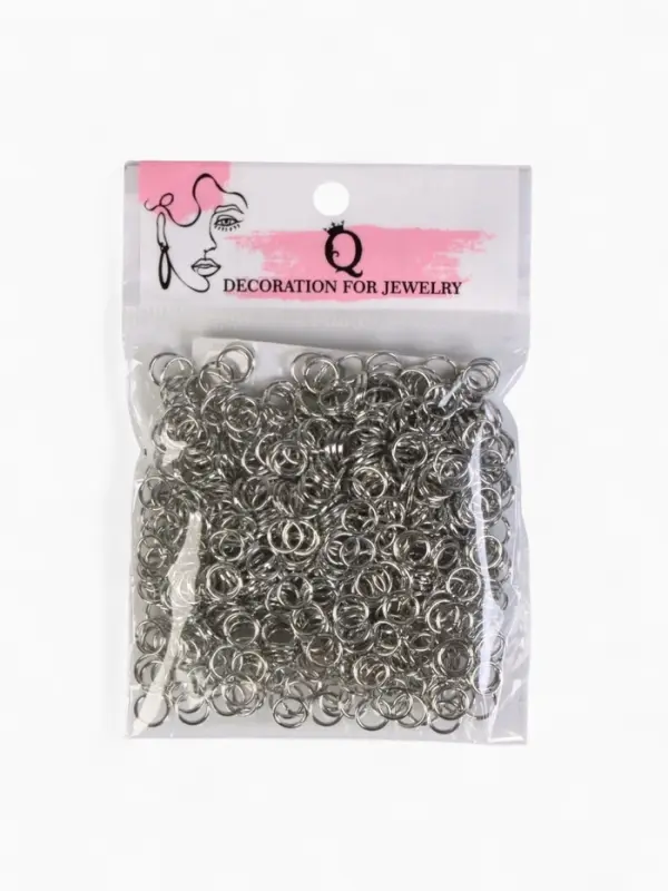 Кольцо соединительное &laquo;СМ-976&raquo;, 0.8&times;6 мм (набор 50 г, &plusmn; 570 шт.), цвет серебро