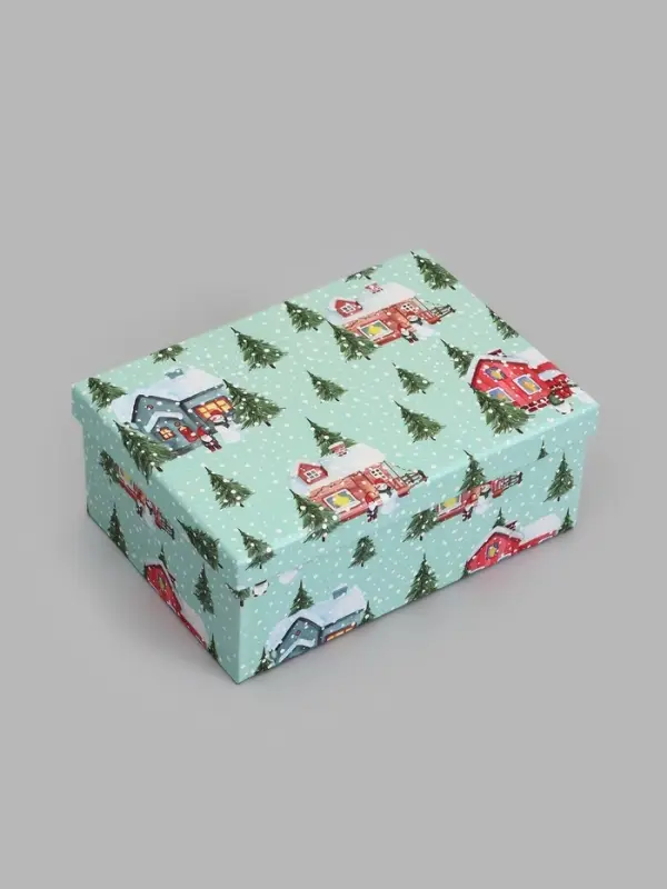 Коробки подарочные новогодние, набор 10 в 1, 37.5&times;29&times;17 - 19&times;13&times;7.5 см