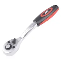 Рукоятка трещоточная 1/4"DR 45 зубцов (пластиковая ручка) AVS RK11445