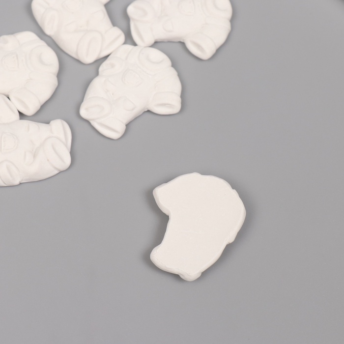 Декор для творчества полистоун Декор для творчества полистоун "Комбинезончик" белый набор 6 шт 2,5х3 см