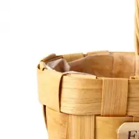 Корзина плетёная для хранения, 17&times;10&times;9 см, ручка h=9.5 см, секвойя