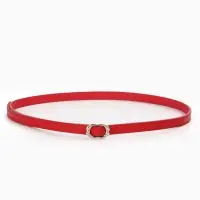 Ремень женский, узкий, 1.4&times;105 см, металлическая пряжка, красный