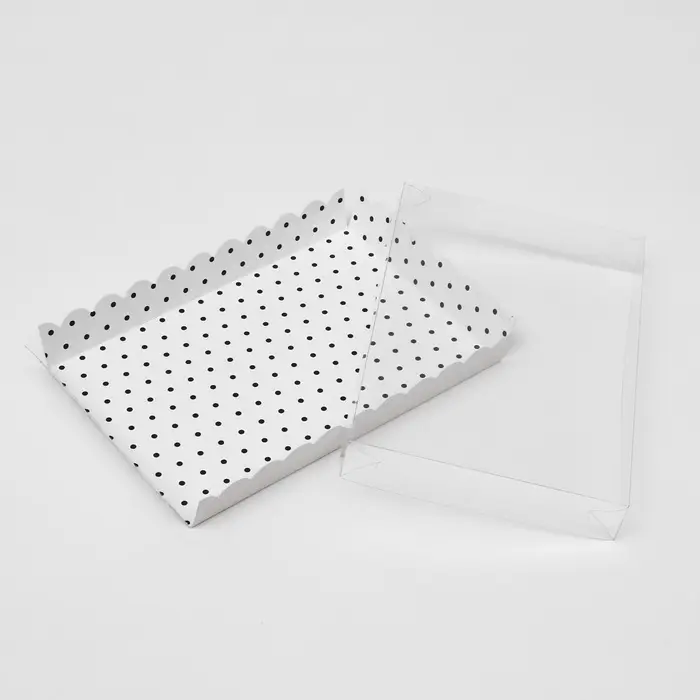 Коробочка для печенья &laquo;Горох&raquo;, белая, 22&times;15&times;3 см