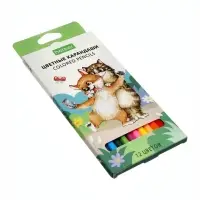 Карандаши 12цв, "ЭКО", Пэтс стори, Hatber, заточ, коробка, европодвес 66253