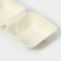 Ланч - бокс, коробка для бенто-торта и бургера, 450 мл, 15.2&times;15.4&times;8.8 см, сахарный тростник