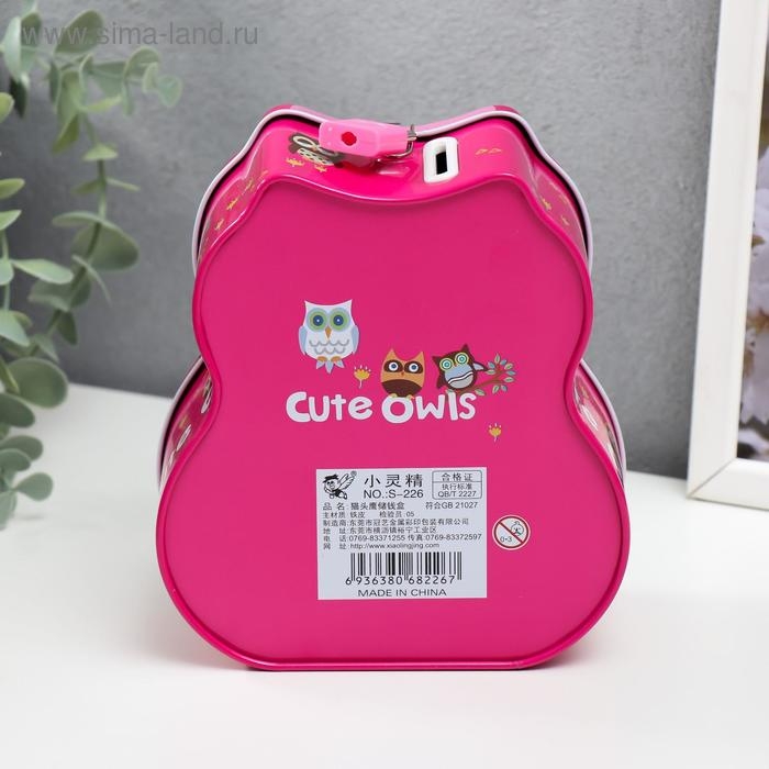 Копилка металл Копилка металл "Совушка в треугольник" МИКС 15х13,3х7 см