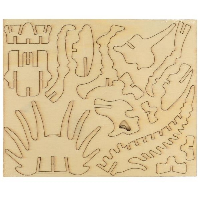 Конструктор деревянный «Стиракозавр», 36 деталей