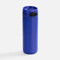 Термостакан X1 с цветной кнопкой, синий с черным