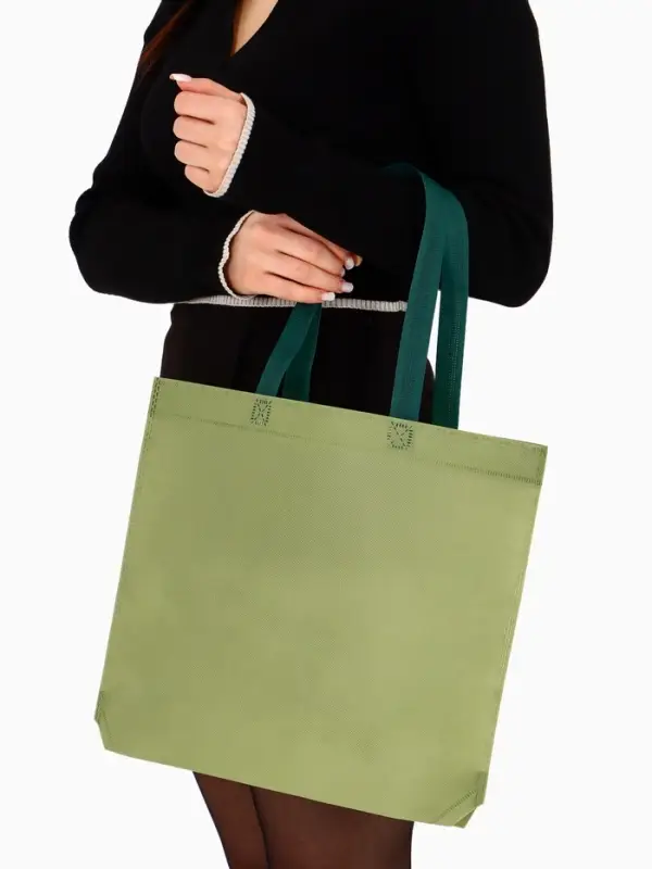 Пакет с петлевой ручкой, сумка - шопер &laquo;Эко&raquo;, 38&times;32&times;10 см, хаки