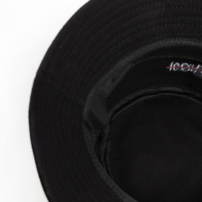 Панама MINAKU с надписью, цвет чёрный, размер 56-58 Панама MINAKU с надписью, цвет чёрный, размер 56-58