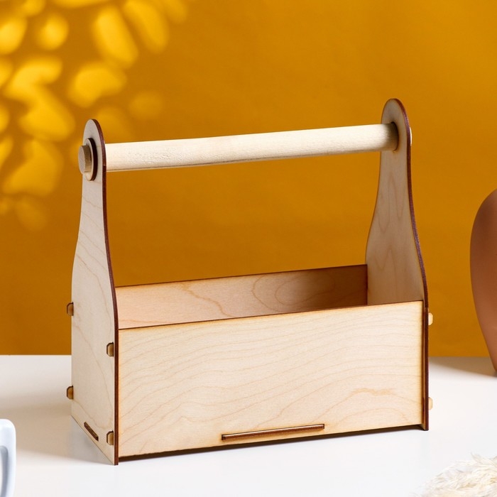 Кашпо деревянное 24.5×13.5×9.5(25) см Стелла Клик, с ручкой, натуральный Кашпо деревянное 24.5×13.5×9.5(25) см Стелла Клик, с ручкой, натуральный