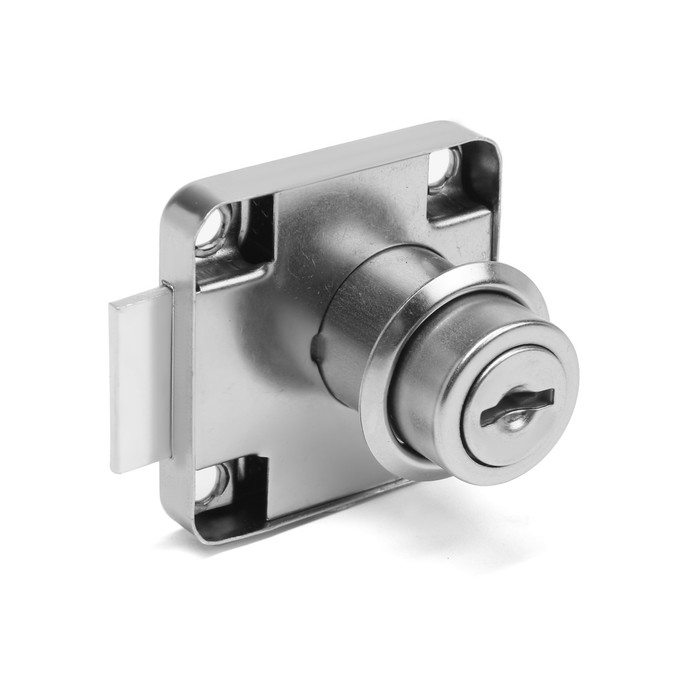 Замок мебельный ТУНДРА (мод. 138-22), прямой ригель, корпус металлический, 2 ключа Замок мебельный ТУНДРА (мод. 138-22), прямой ригель, корпус металлический, 2 ключа