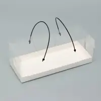 Коробка под рулет с ручками, белая 27.5&times;11&times;10 см