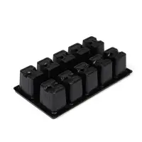 Кассета для рассады Greengo на 10 ячеек, по 100 мл, пластиковая, чёрная, 25&times;14&times;5 см