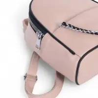 Рюкзак-мини женский на молнии, с карманом, размер 21&times;12&times;27 см, бежевый