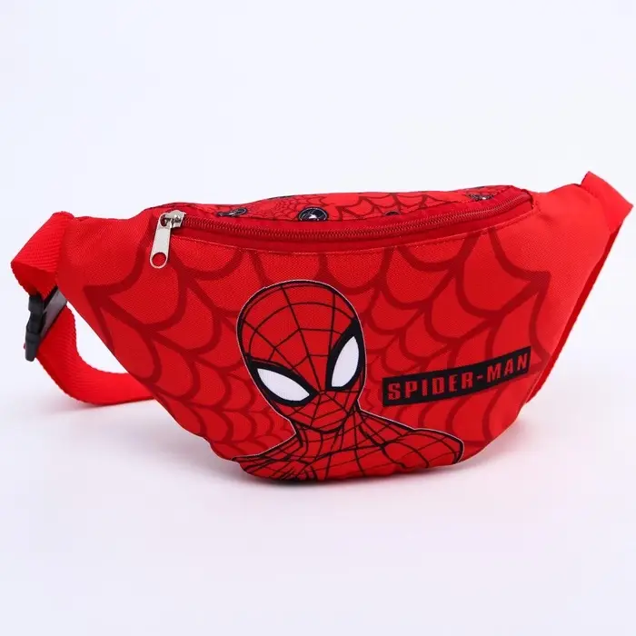 Сумка поясная детская для мальчика, 25х6х13 см, Человек-паук