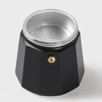 Кофеварка гейзерная Доляна Alum black, на 6 чашек, 300 мл, алюминий, чёрная