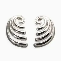 Серьги металл «Волна», цвет серебро Серьги металл «Волна», цвет серебро