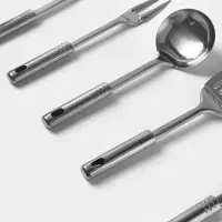 Набор кухонных принадлежностей &laquo;Стандарт&raquo;, 6 предметов, на подвесе, серебристый