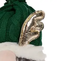 Фигура текстиль «Гном лосяш в зелёном» 33×12×18 см, 1 LED, от батареек AG13×3, свечение тёплое белое