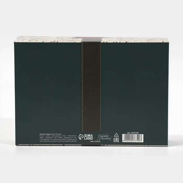 Коробка новогодняя складная «Новогодняя посылка», 22 х 15 х 6 см, Новый год Коробка новогодняя складная «Новогодняя посылка», 22 х 15 х 6 см, Новый год