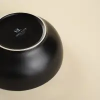 Салатники SL Home &laquo;Дарк&raquo;, 1.2 л, d=18.5 см, набор 2 шт., фарфор, чёрные