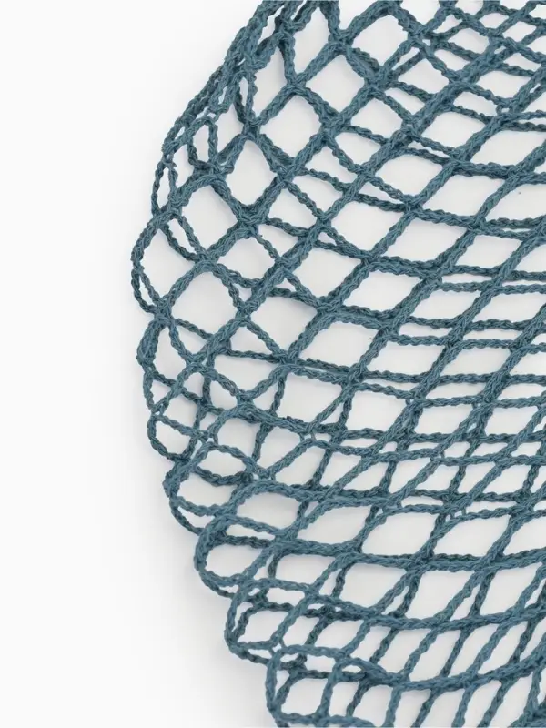 Набор 2 шт.: сумка-авоська плетёная, клетка 1.5 см, тёмно-бирюзовая