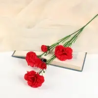 Цветы искусственные &laquo;Куст гвоздики&raquo;, h=70 см, d=7 см, МИКС