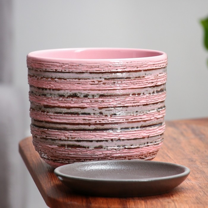 Горшок цветочный Горшок цветочный "Кукушка" розовый, 1,73 л