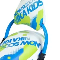Снегокат Snowpatrol 2, со спинкой, с фонариком, белый, синий, SND4P/3 Nika Kids