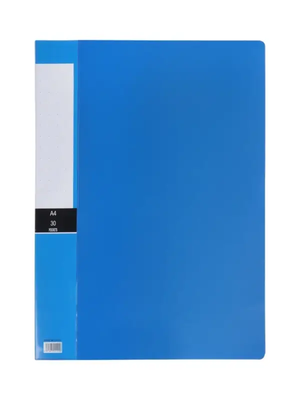 Папка А4, 30 прозрачных файлов, 400 мкм, МИКС