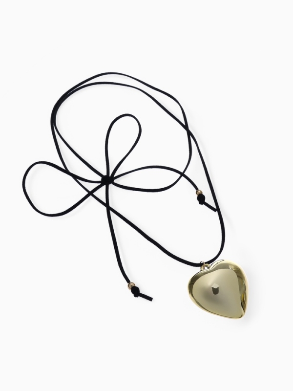 Портупея-чокер-кулон «Сердечко» гладкое, трансформер, цвет золото, 150 см Портупея-чокер-кулон «Сердечко» гладкое, трансформер, цвет золото, 150 см