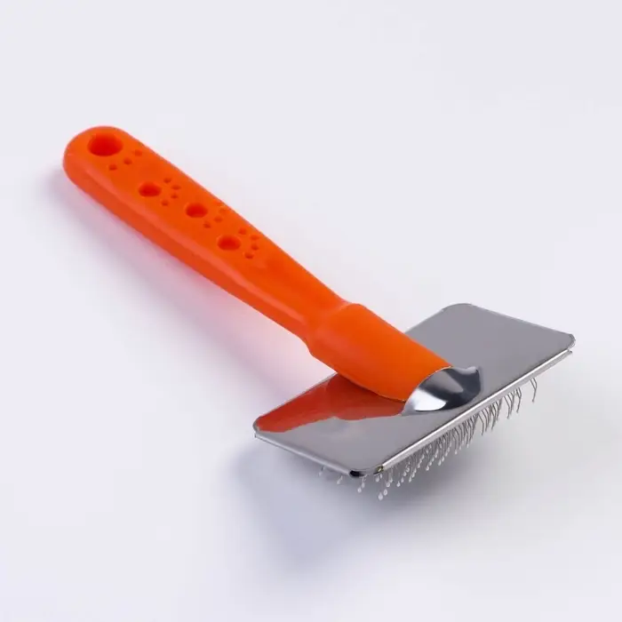 Пуходёрка &laquo;Лапки&raquo; малая, 6&times;12 см, с каплями, оранжевая