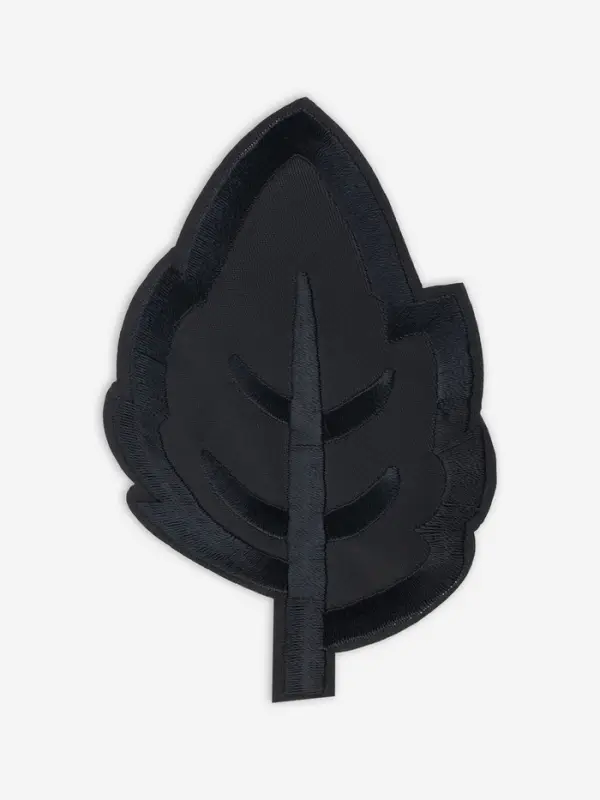 Термоаппликация «Лист», 10.5×6.5 см, чёрная Термоаппликация «Лист», 10.5×6.5 см, чёрная