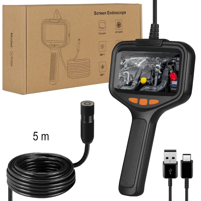 Эндоскоп гибкий водонепроницаемый с подсветкой 5 метров P200-5М (30шт/кор) Эндоскоп гибкий водонепроницаемый с подсветкой 5 метров P200-5М (30шт/кор)