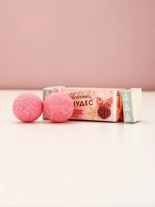 Бомбочки для ванны &laquo;Чудес!&raquo;, 2&times;40 г, аромат нежная лаванда, Чистое счастье