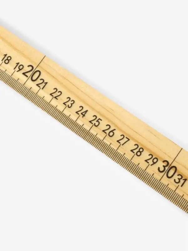 Метр деревянный, 100 см (см/дюймы)